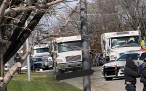 Tragique accident mortel un piéton happé par un camion balayeuse de rue 
